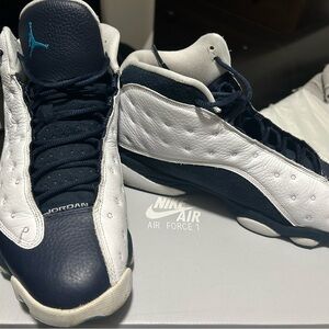 Jordan 13’s White and blue- size 10 gently used.